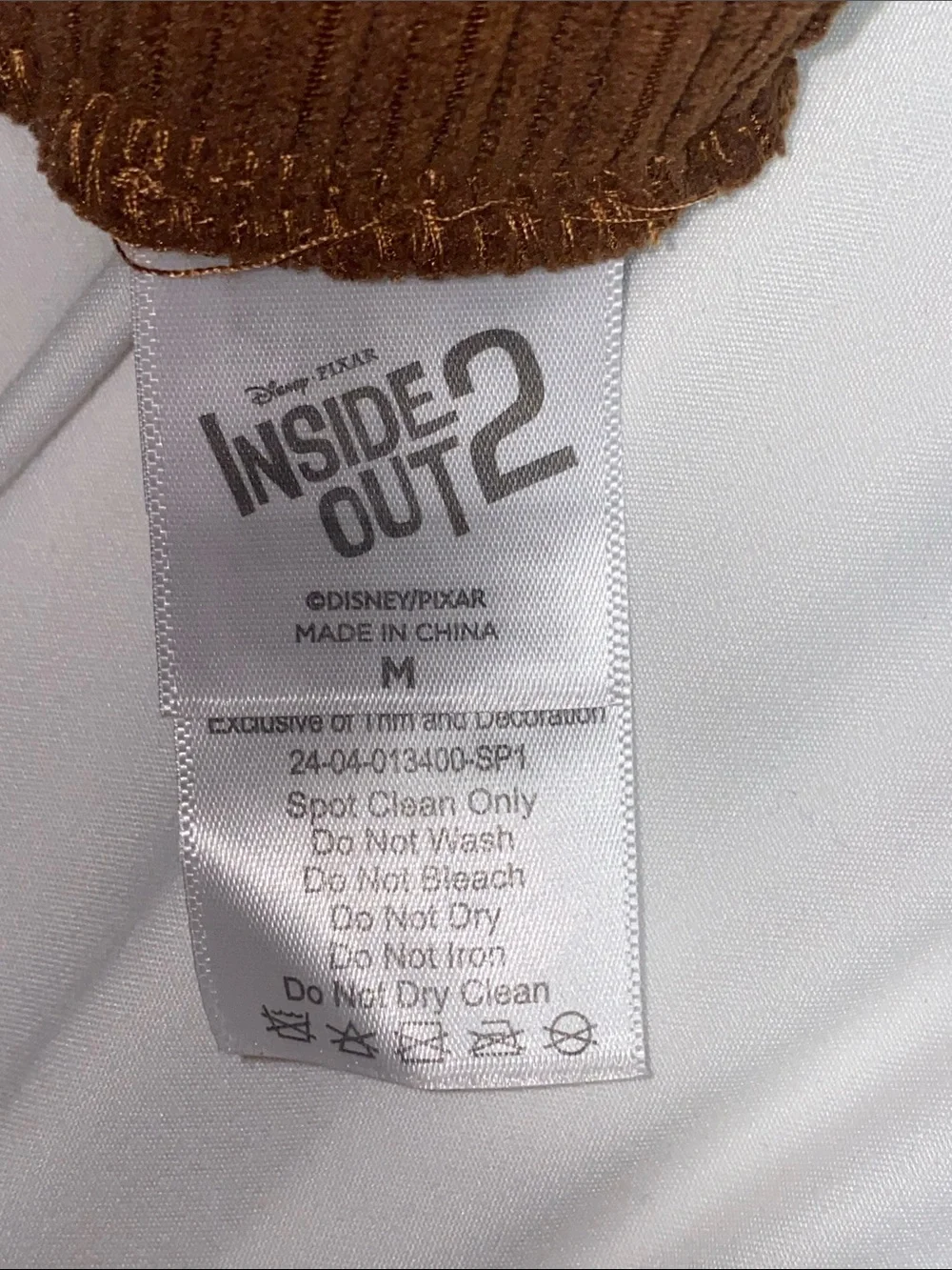 Disney Inside Out 2 Anxiety Costume Kids- Size Medium Spirit Halloween Striped